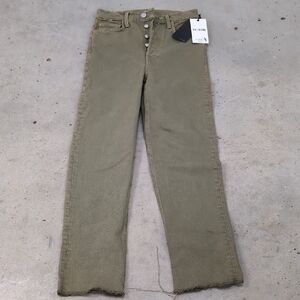 Re/Done 70s Ultra high Rise Stove Pipe Washed Sage